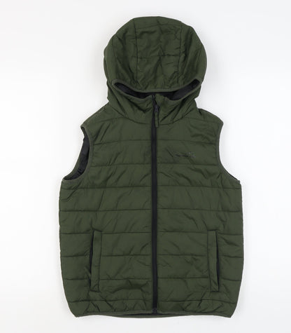 Freedom Trail Boys' Green Hooded Bodywarmer, 11-12 Years