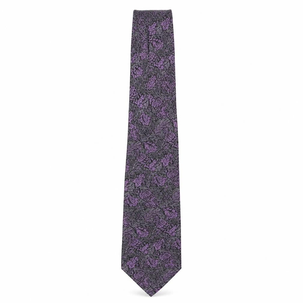 Marks & Spencer Purple Floral Silk Men's Tie