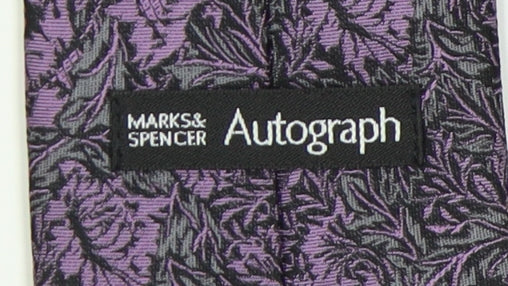 Marks and Spencer Purple Floral Silk Men's Tie