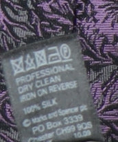 Marks and Spencer Purple Floral Silk Men's Tie