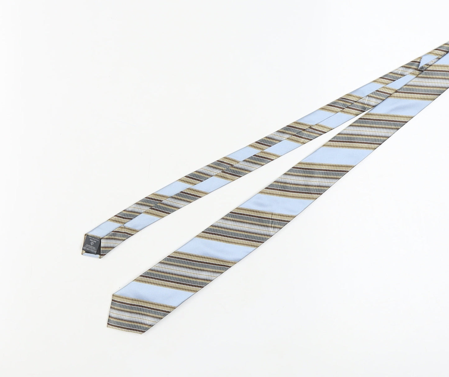 Next Men's Blue Striped Silk Tie