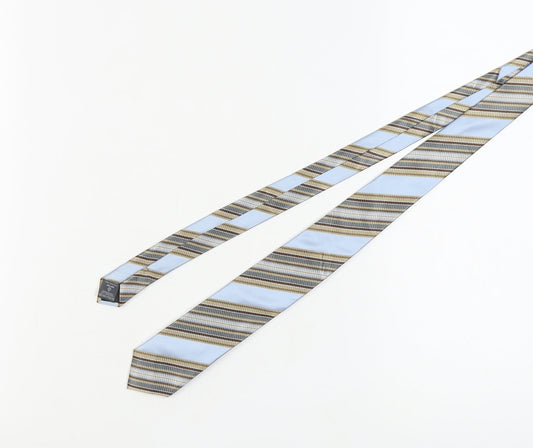 Next Men's Blue Striped Silk Tie