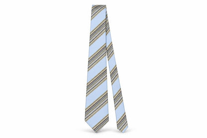 Mens NEXT Blue Striped 100% Silk  Tie
