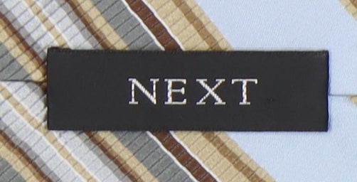 Next Men's Blue Striped Silk Tie