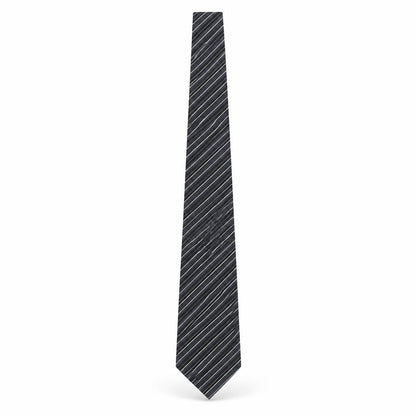 Mens Frangi Black Striped 100% Silk  Tie