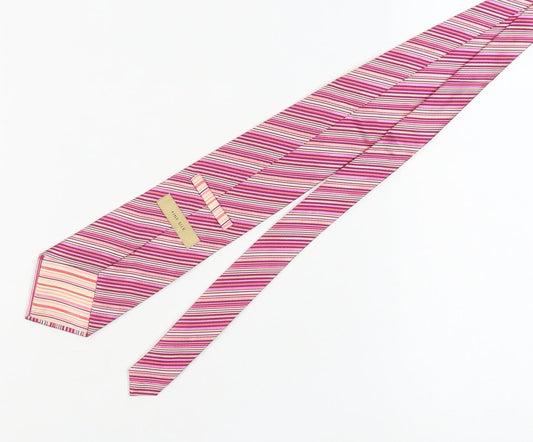 Marks and Spencer Men's Multicoloured Silk Tie, Striped