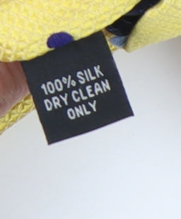 Mens Charles Tyrwhitt Yellow Polka Dot 100% Silk  Tie
