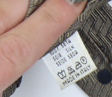 Valentino Men's Beige Polka Dot Silk Designer Tie