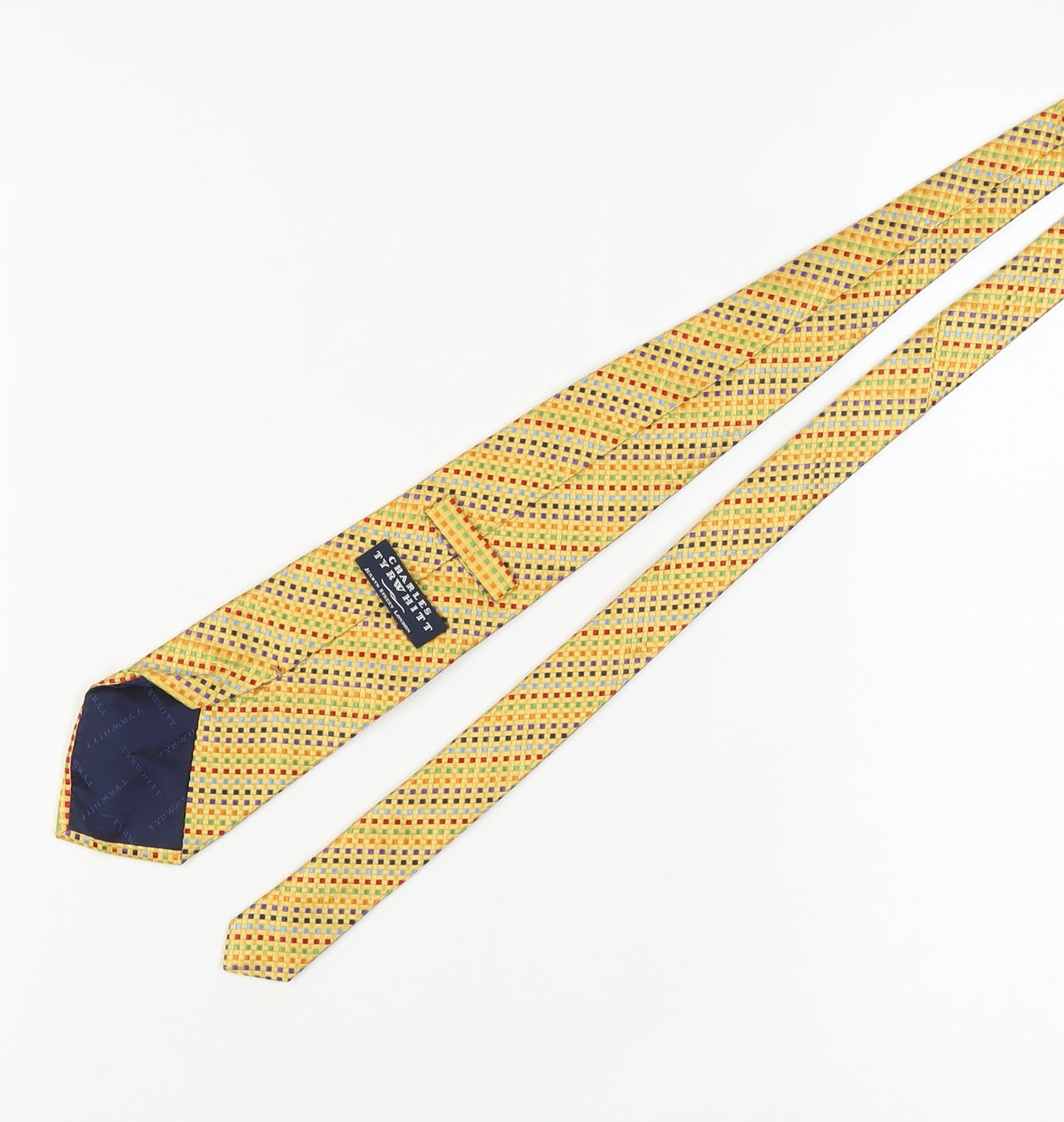 Mens Charles Tyrwhitt Multicoloured Geometric 100% Silk  Tie