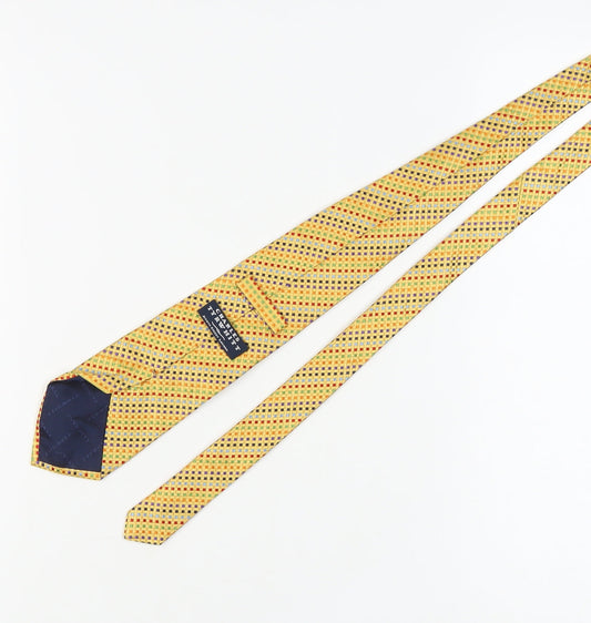Mens Charles Tyrwhitt Multicoloured Geometric 100% Silk  Tie