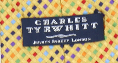 Mens Charles Tyrwhitt Multicoloured Geometric 100% Silk  Tie