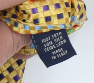 Mens Charles Tyrwhitt Multicoloured Geometric 100% Silk  Tie
