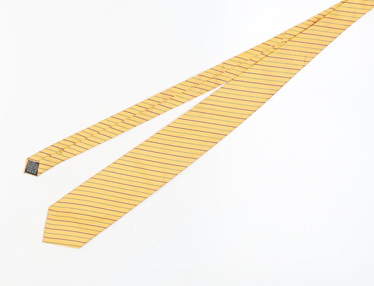 Tie Rack Men's Yellow Striped Silk Tie