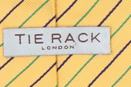 Tie Rack Men's Yellow Striped Silk Tie