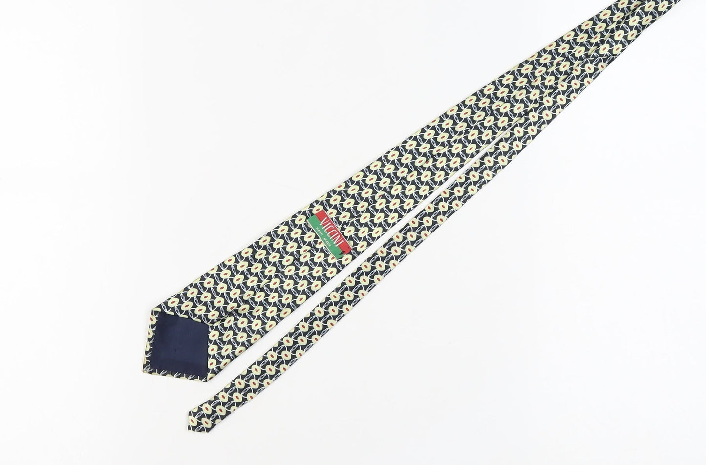 Vicini Men's Multicoloured Silk Geometric Slim Tie