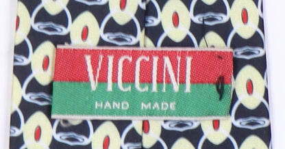 Vicini Men's Multicoloured Silk Geometric Slim Tie