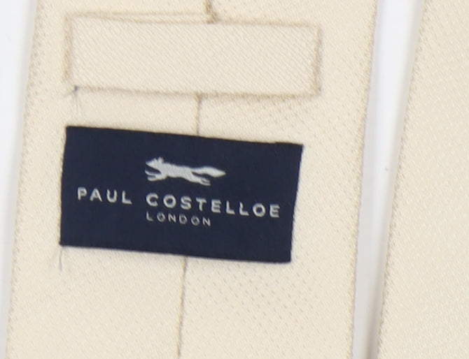 Paul Costelloe Men's Beige Silk Tie