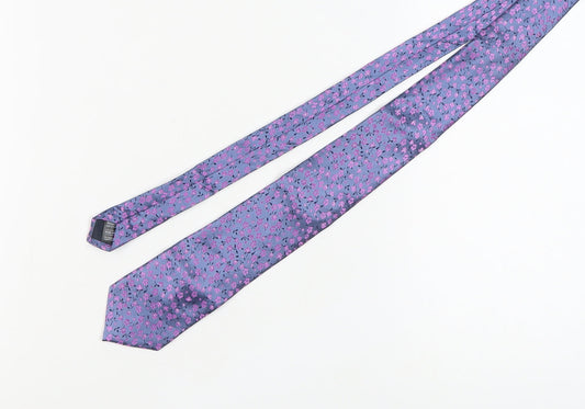 Marks and Spencer Men's Purple Floral Silk Tie One Size