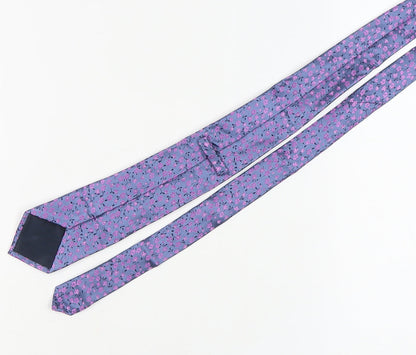 Marks and Spencer Men's Purple Floral Silk Tie One Size