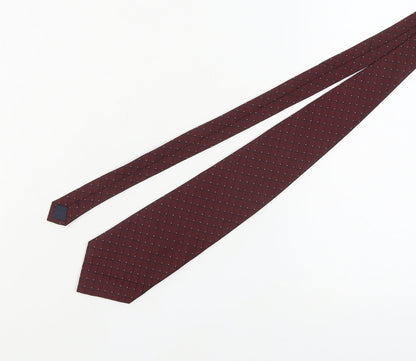 Houshi Boss Men's Red Silk Plaid Check Tie