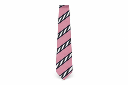 Mens Profuomo Pink Striped 100% Silk  Tie
