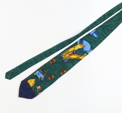 Mens Debenhams Green  100% Polyester  Tie