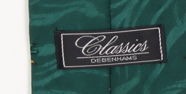 Mens Debenhams Green  100% Polyester  Tie