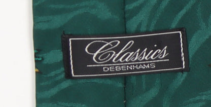 Mens Debenhams Green  100% Polyester  Tie