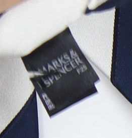 Marks and Spencer Men's Blue Striped Silk Tie, New