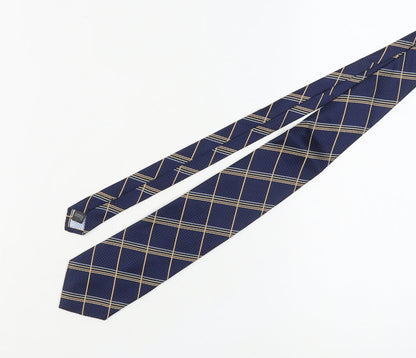 Marks and Spencer Men's Blue Plaid Silk Tie