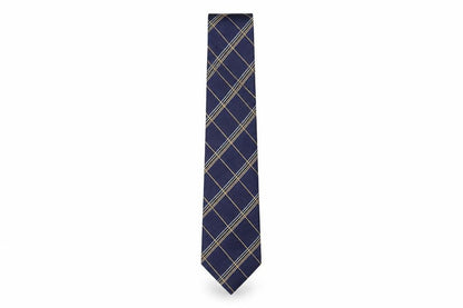 Mens Marks and Spencer Blue Plaids & Checks 100% Silk Pointed Tie