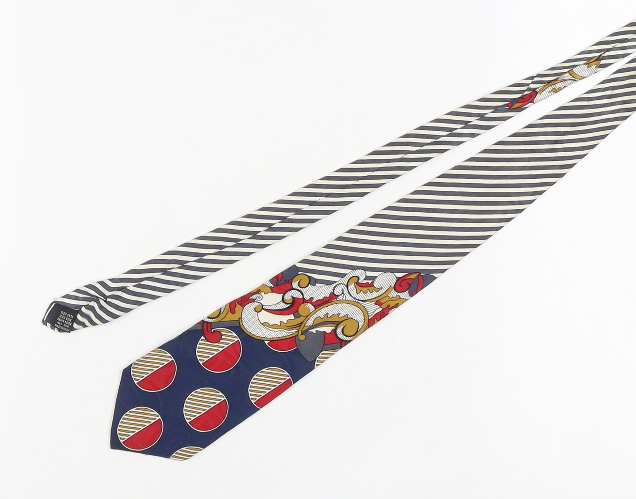 José Piscador Men's Multicoloured Stripe Silk Tie