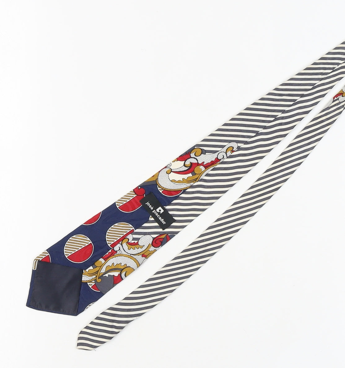 José Piscador Men's Multicoloured Stripe Silk Tie