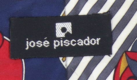 José Piscador Men's Multicoloured Stripe Silk Tie