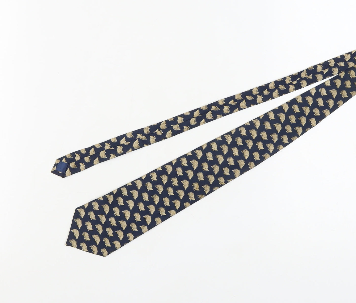 Men's Blue Silk Animal Print Tie - One Size Style