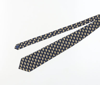 Men's Blue Silk Animal Print Tie - One Size Style