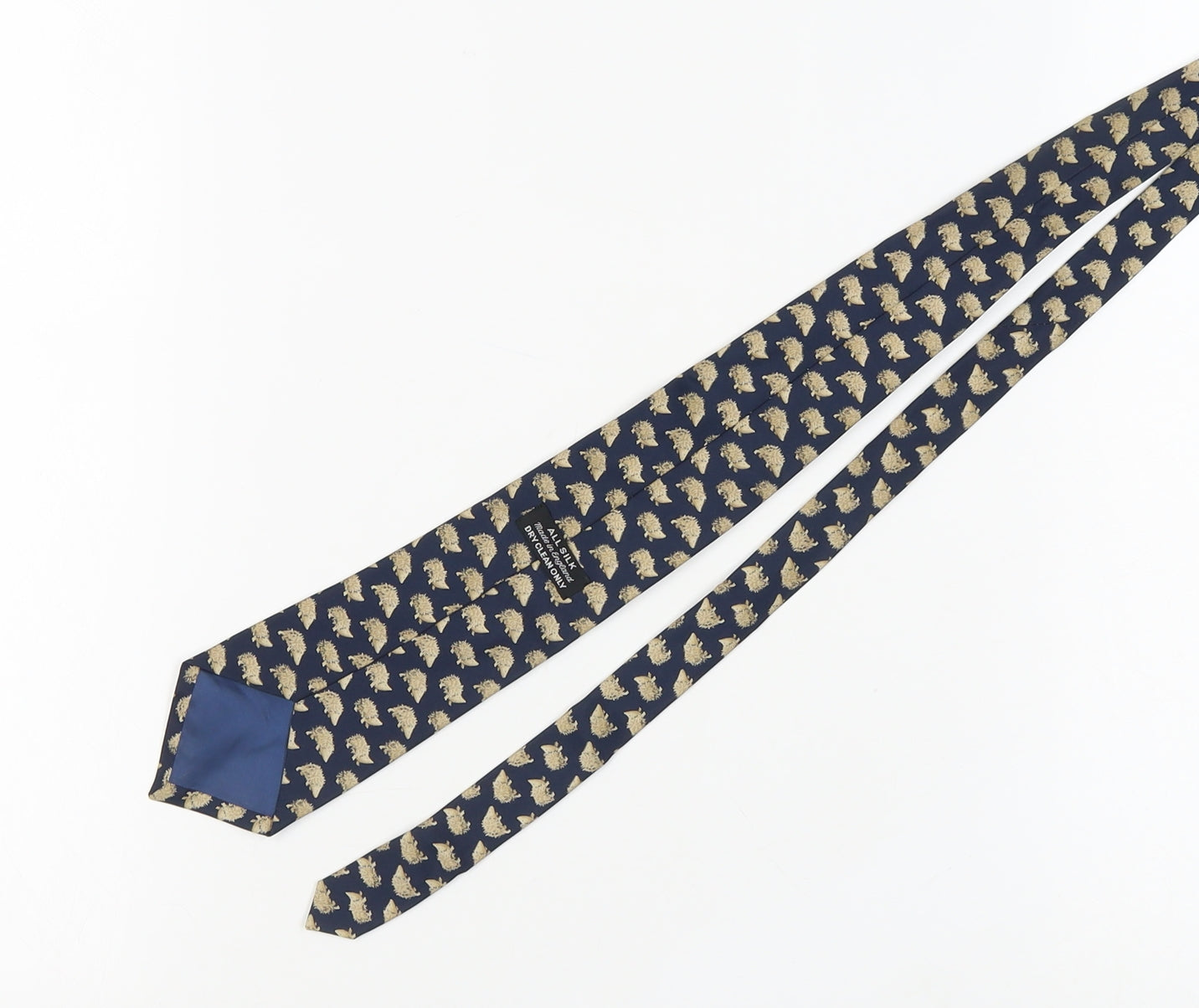 Men's Blue Silk Animal Print Tie - One Size Style