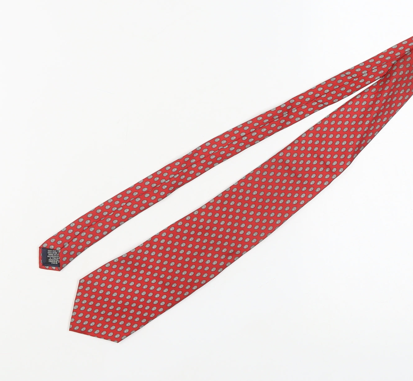 Angelo Rossi Men's Red Silk Paisley Tie