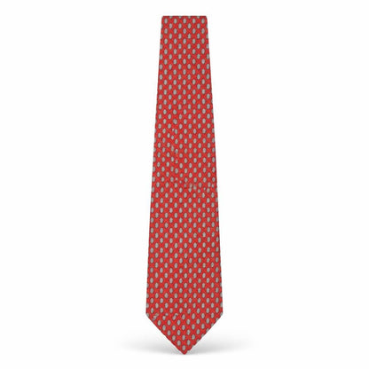 Angelo Rossi Men's Red Silk Paisley Tie