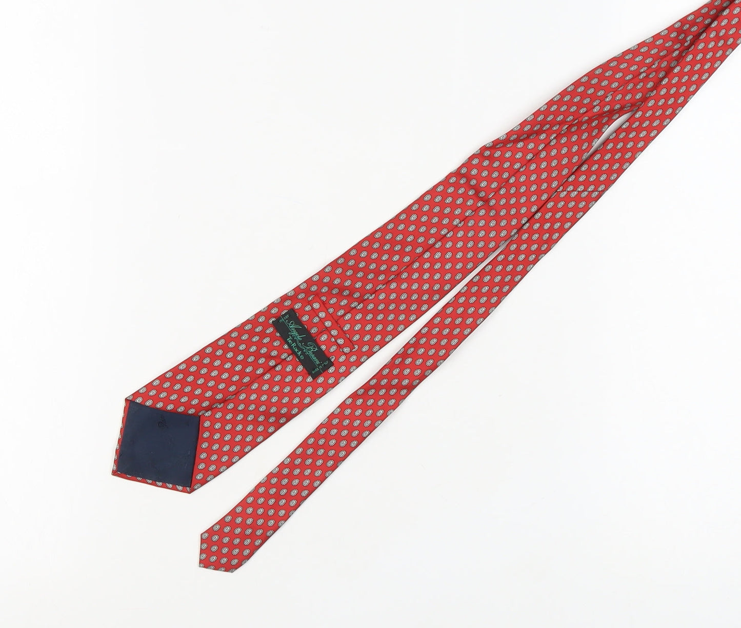 Angelo Rossi Men's Red Silk Paisley Tie