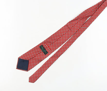 Angelo Rossi Men's Red Silk Paisley Tie