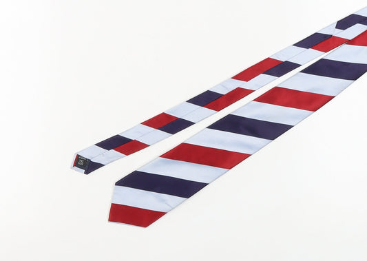 Thomas Nash Men's Multicoloured Striped Silk Tie