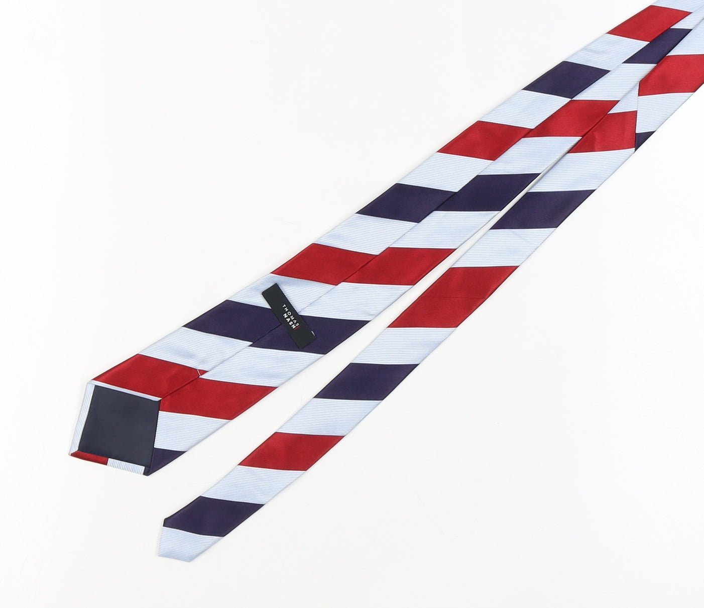 Thomas Nash Men's Multicoloured Striped Silk Tie