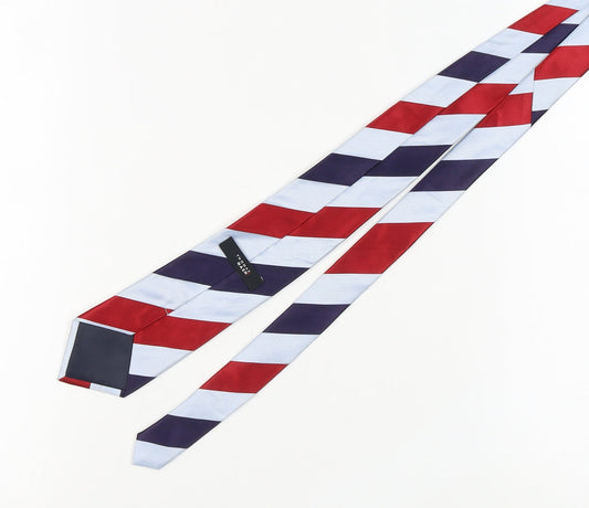 Thomas Nash Men's Multicoloured Striped Silk Tie