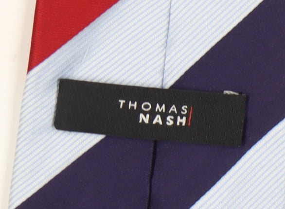 Thomas Nash Men's Multicoloured Striped Silk Tie