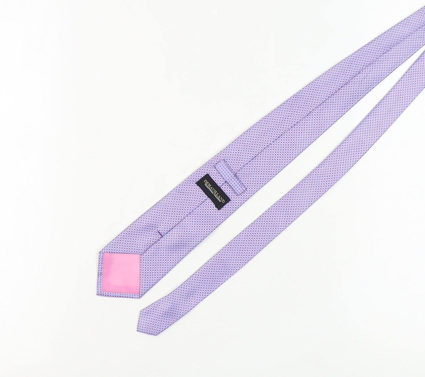 Mens Dehavilland Purple Geometric 100% Silk  Tie