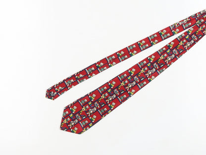 Mens Canda Red  100% Polyester  Tie