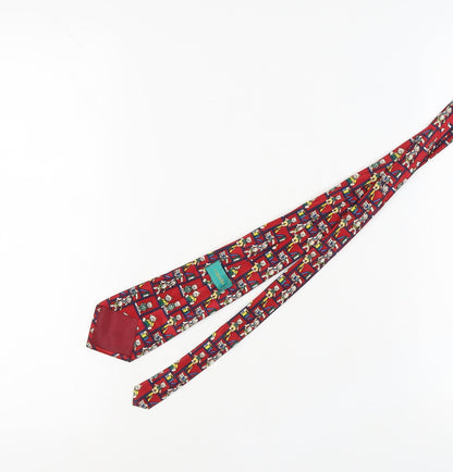 Mens Canda Red  100% Polyester  Tie