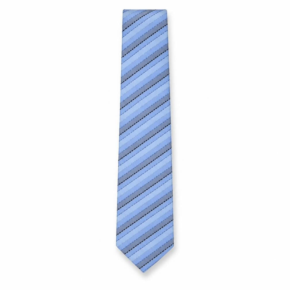 Mens Van Gils Blue Striped 100% Silk Designer Tie