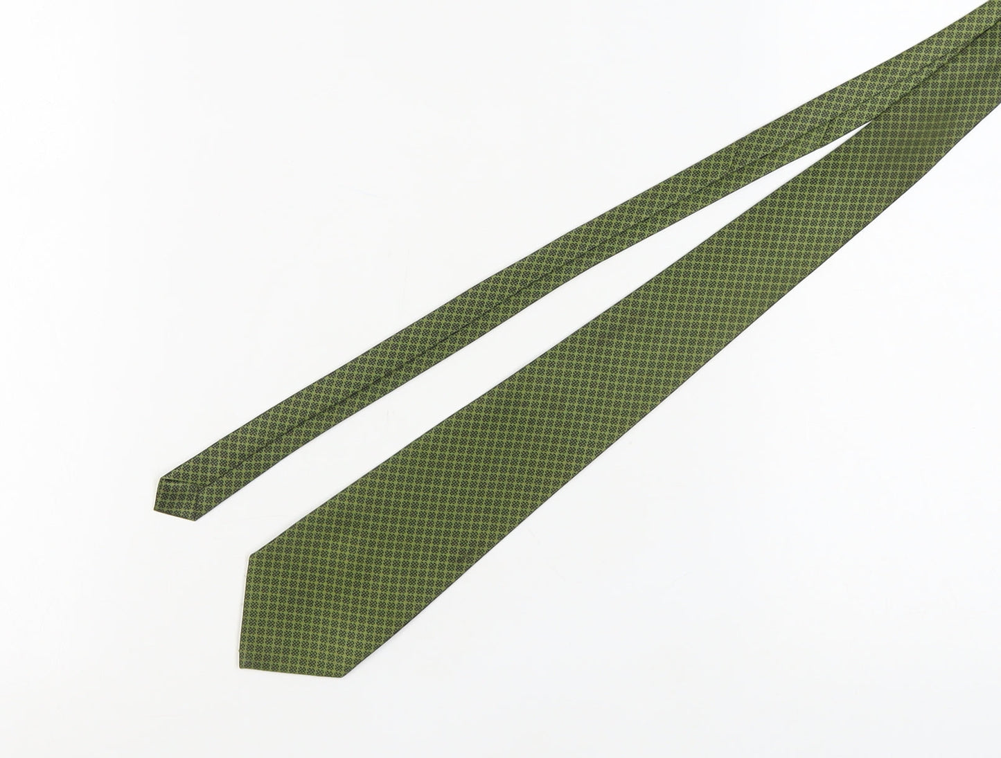 René Chagal Men's Green Slim Tie, Polyester, One Size